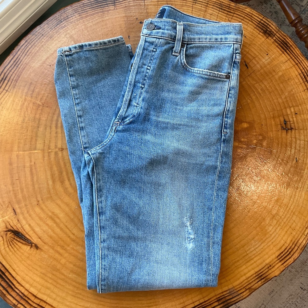 Citizens of Humanity Olivia High Rise Slim Ankle Button Up Jeans